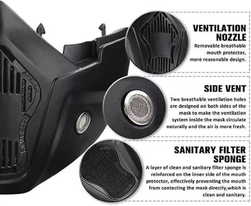 BUY 1 GET 1 FREE - Goggle Mask Anti Scratch UV Protective Open Face & Eyewear Windproof Dirt Shield Adjustable Soft Foam Padded Detachable For Cycling Bike Off Road Racing Riding For Unisex Rainbow GenzVybs